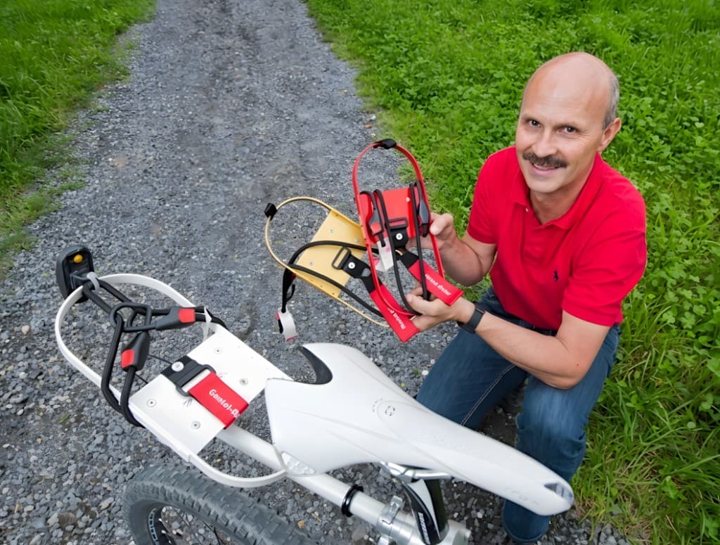 Kurt Schleiss präsentiert den Genial-Biken Gepäckträger